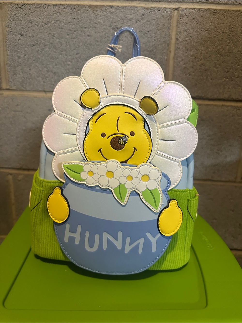 Loungefly Winnie the Pooh 'Hunny' Floral Mini Backpack - Yellow, Blue, Green